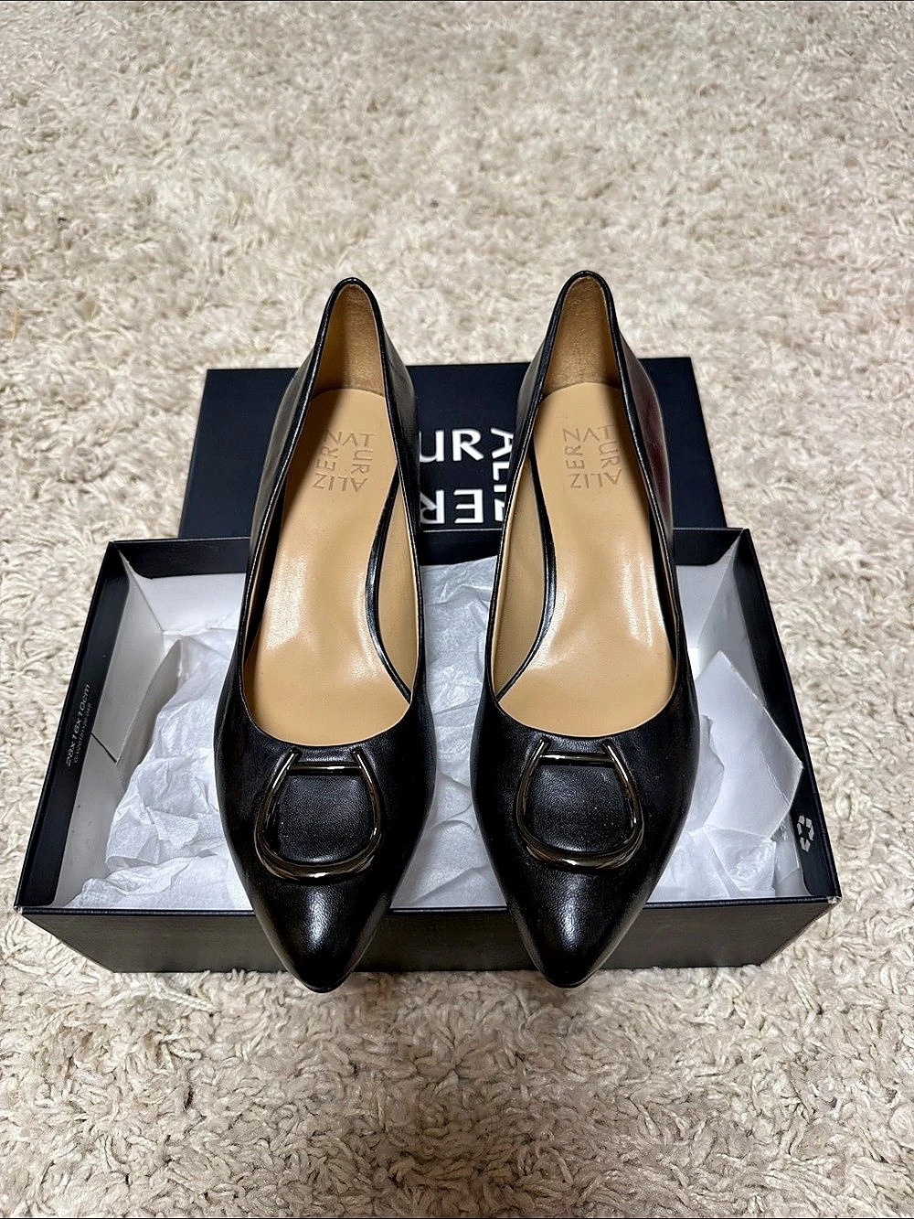 Naturalizer Caprice Block Heel Pump Block Heel Pumps, Black, US 7.5 M